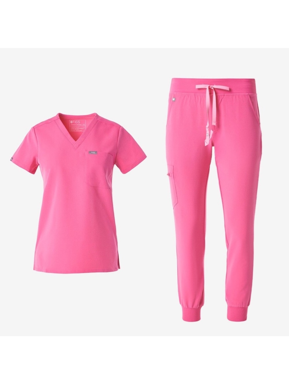 Figs Women's Pink Jogger Scrub Set